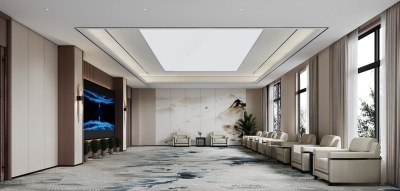 新中式会客厅3D模型下载